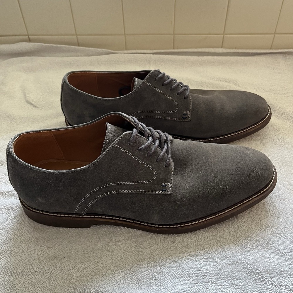 Wallin & Bros Suede Shoes Men's 13M Gray‎ Lace Up